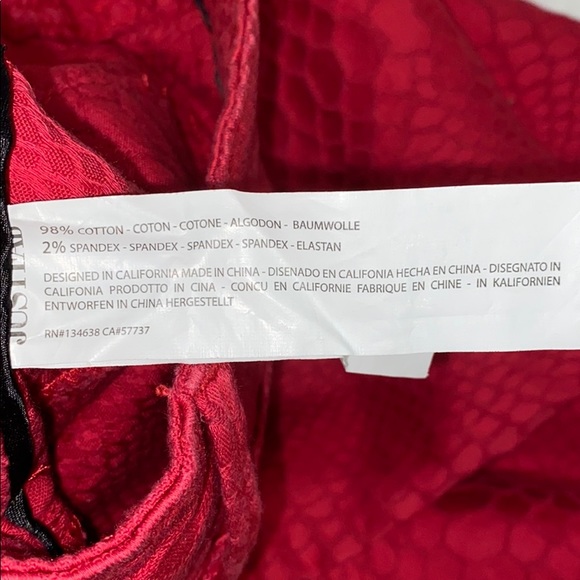 Just Fab Jeans (Hot Pink w Snakeskin Print Design) - Picture 10 of 13